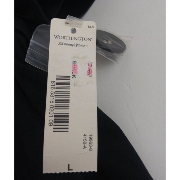 NWT Worthington Stretch Women's Black Short Sleeve Blazer Jacket Size Large - Picture 4 of 9